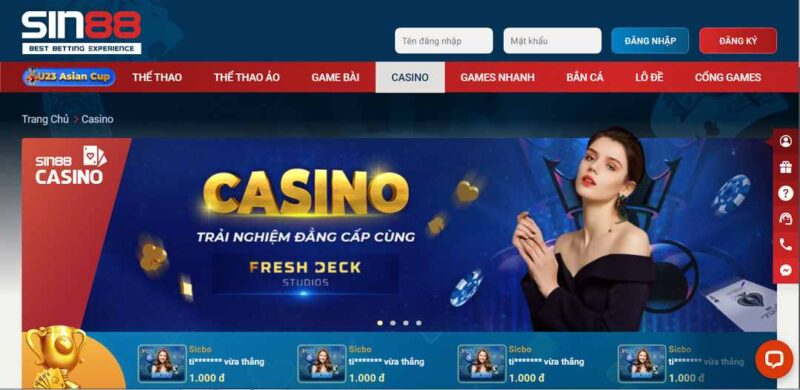 Trải nghiệm trở thành chiến thần game show live tại Sin88