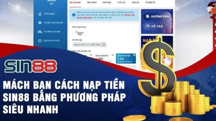 Tăng sức chiến game thưởng tân binh khi nạp lần đầu Sin88