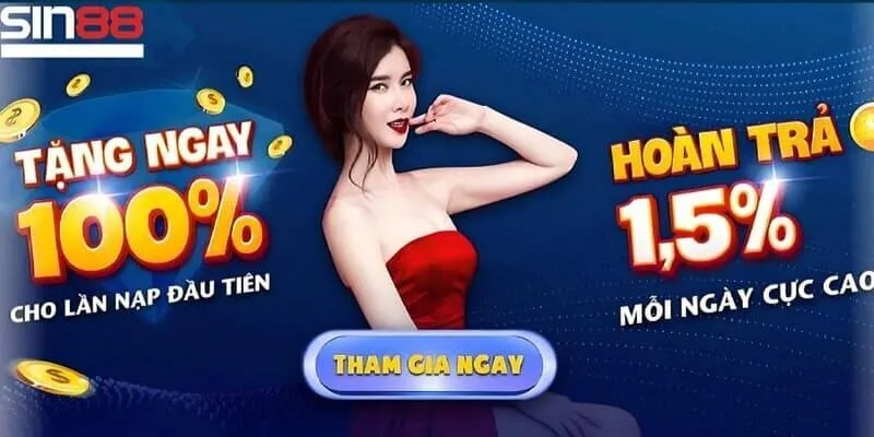 Tăng sức chiến game thưởng tân binh khi nạp lần đầu Sin88